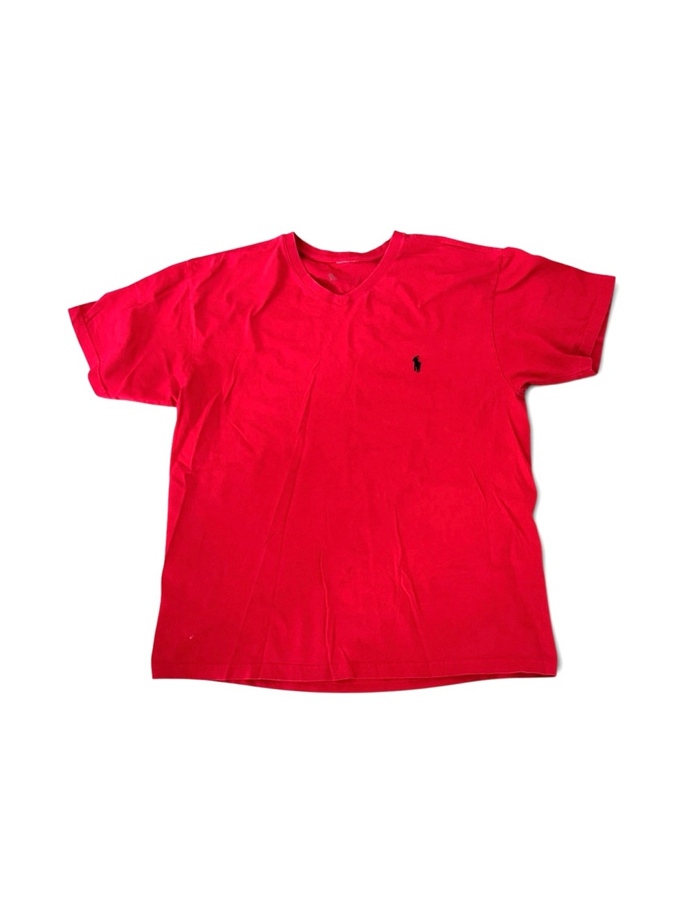 Polo Ralph Lauren Red V-Neck T-Shirt featuring the classic short-sleeve